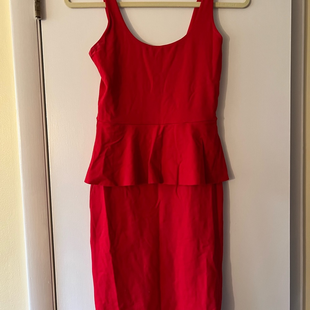 Susana Monaco Red Peplum Dress